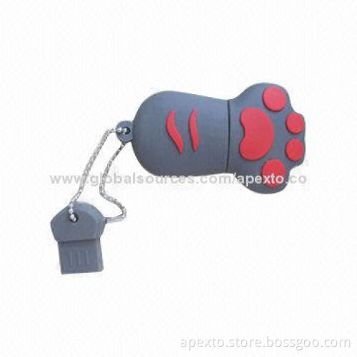 Cookie Shape USB Flash Memory, Made of PVC Material, Supports USB2.0 Interface